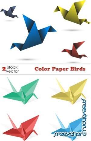   - Color Paper Birds