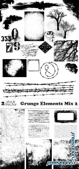 Vectors - Grunge Elements Mix 2