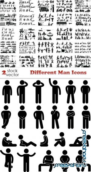 Векторный клипарт - Different Man Icons