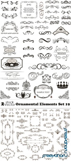 Vectors - Ornamental Elements Set 19