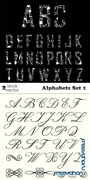 Векторный клипарт - Alphabets Set 1