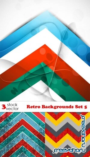 Векторный клипарт - Retro Backgrounds Set 5