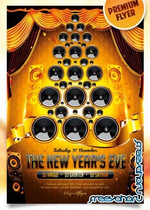 The New Years Eve Flyer PSD Template + Facebook Cover