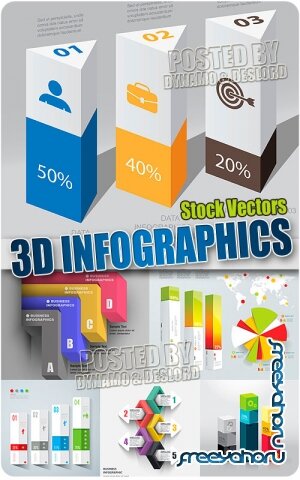 3D инфографика 6 - Векторный клипарт