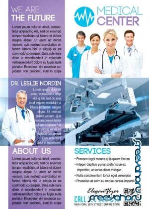 Medical Center Flyer PSD Template + Facebook Cover