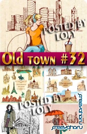 Старый город #32 - Векторный клипарт