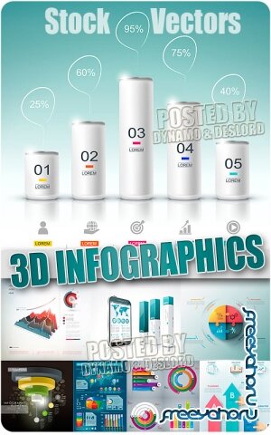 3D инфографика 8 - Векторный клипарт