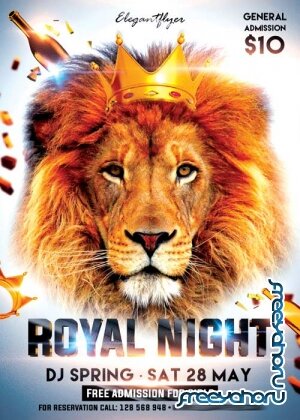 Royal Night Flyer PSD Template + Facebook Cover