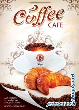 Coffe Cafe Flyer PSD Template