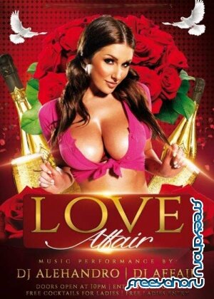 Love Affair PSD Premium Flyer Template + Facebook Cover