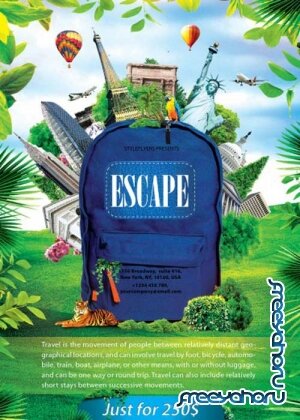 Escape Flyer PSD Premium Flyer Template + Facebook Cover