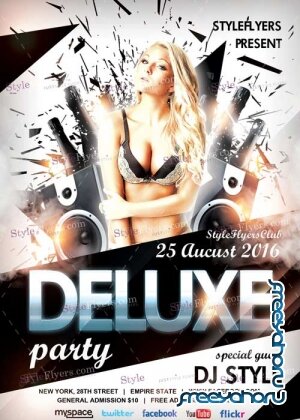 Deluxe Party PSD V10 Flyer Template