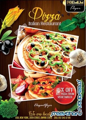 Restaurant Flyer V2 PSD Template + Facebook Cover
