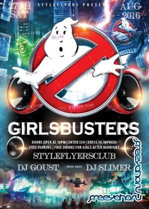 Girlsbusters V1 PSD Flyer Template