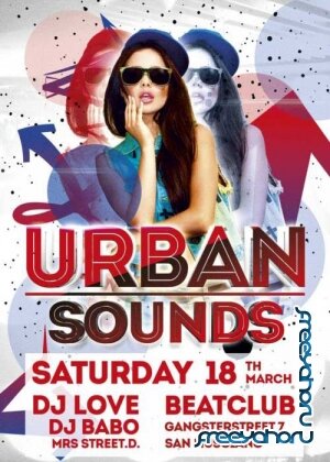 Urban Sounds Party V3 Flyer Template