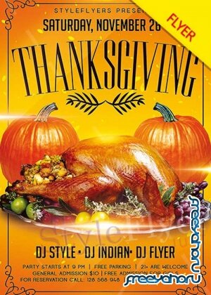 Thanksgiving V5 PSD Flyer Template