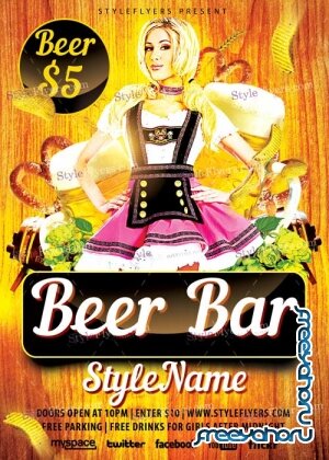 Beer Bar V11 PSD Flyer Template