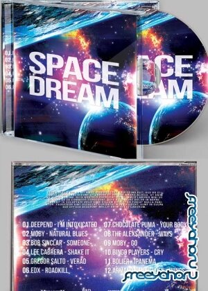 Space Dream V3 CD Cover PSD Template
