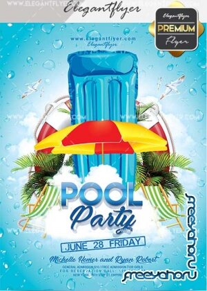 Pool Party V144 Flyer PSD Template + Facebook Cover