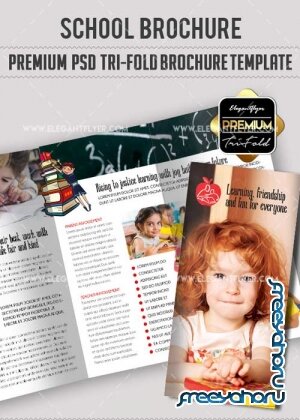 School V25 Premium Tri-Fold PSD Brochure Template