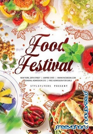 Food Festivale V9 2019 PSD Template Flyer