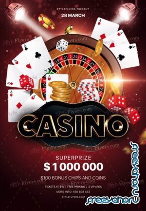 Casino V20 2019 PSD Flyer Template