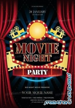 Movie Night Party V0212 2019 PSD Flyer Template