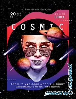 Cosmic Party V1201 2020 Premium PSD Flyer Template