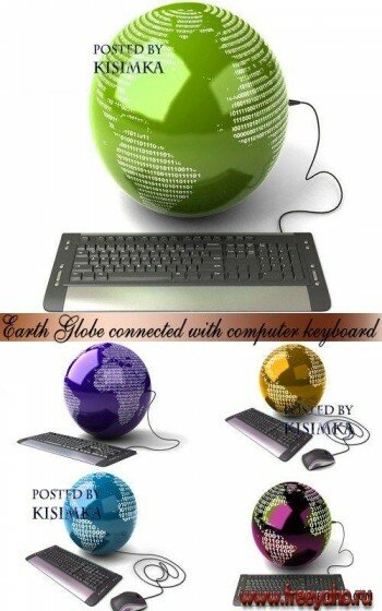 Глобус и клавиатура - интернет концепты