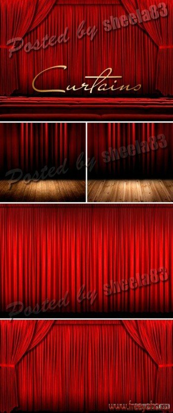     -  | Stock Photo - Red Curtains
