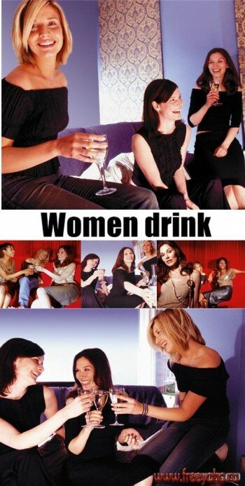      -   | Women & drink clipart