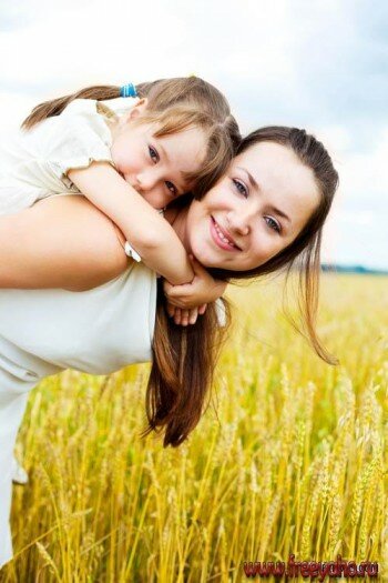       -   | Mother and daughter & wheat field