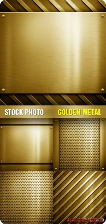 Золотые металлические фоны | Stock Photo - Golden Metal
