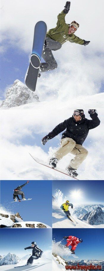 Растровый клипрат - Сноубордисты | Snowboarders