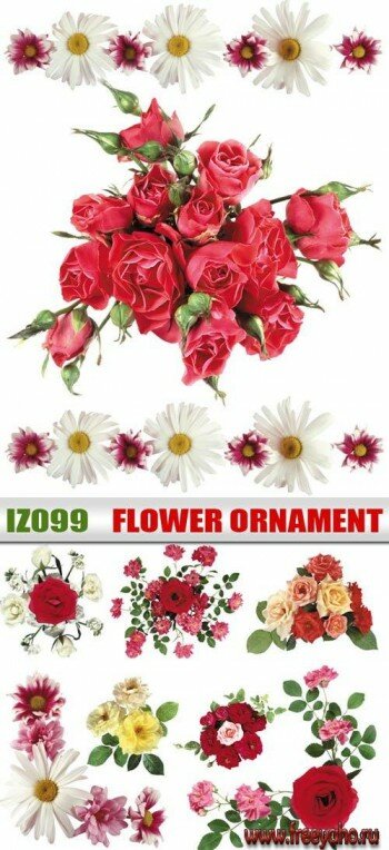 IZ099 Flower ornament |  
