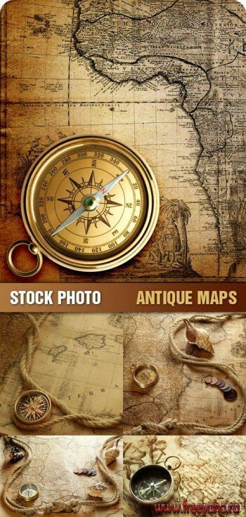 Stock Photo - Antique Maps | Старинные карты