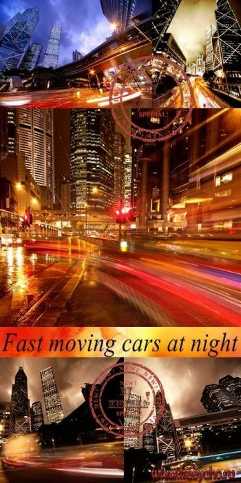 Большие города и магистрали ночью - растровый клипарт | Big cities & highways night clipart