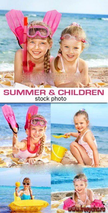      -   | Summer beach and children