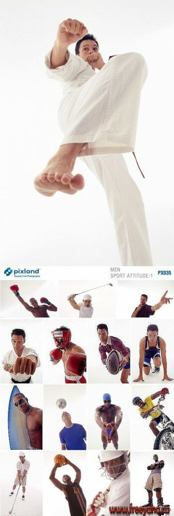 Мужские виды спорта - растровый клипарт | Pixland PX035 Men Sport Attitude-1