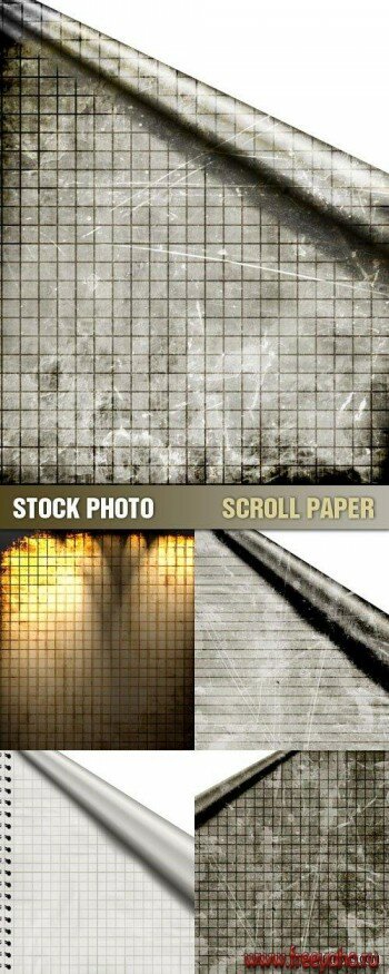 Stock Photo - Scroll Paper | Фоны - Свернутая бумага