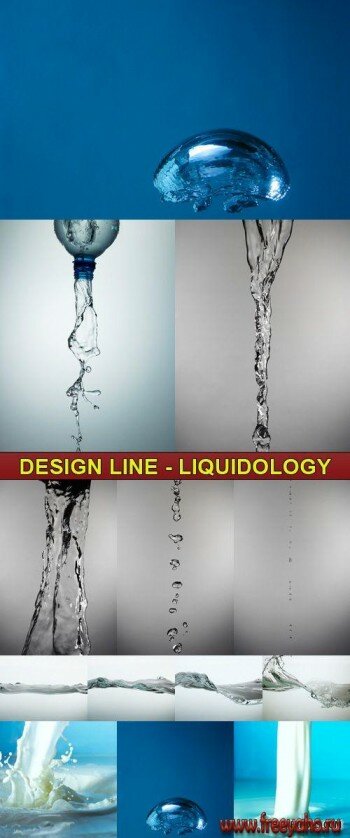 Струи и капли воды и молока - растровый клипарт | Stock Photo - Design Line - Liquidology