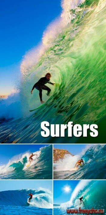 Волны и серферы - растровый клипарт | Waves & Surfers clipart
