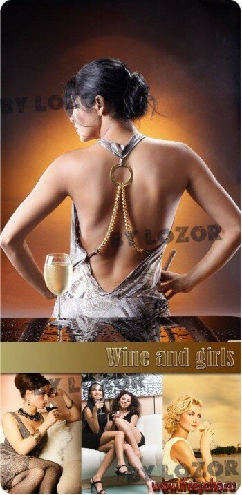     -   | Woman & drink wine clipart