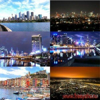 Города днем и ночью | Stock photo - City