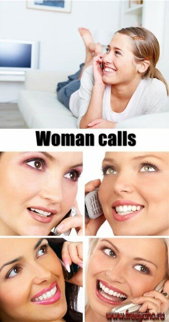       -   | Woman face & calling clipart