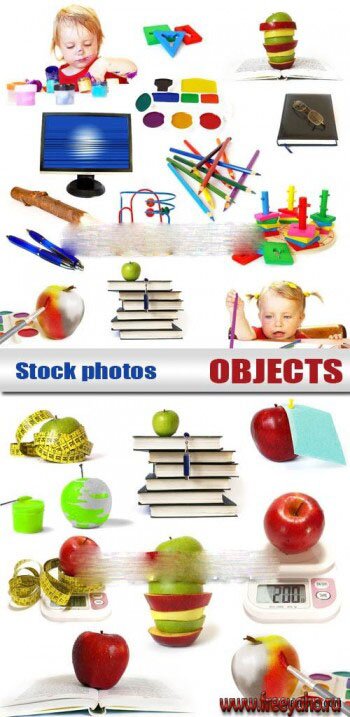     -  , ,  | School objects, apple & diet clipart