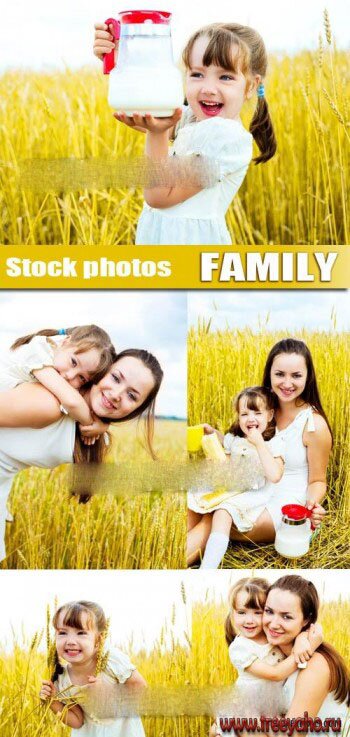       -   | Mother and daughter & wheat field