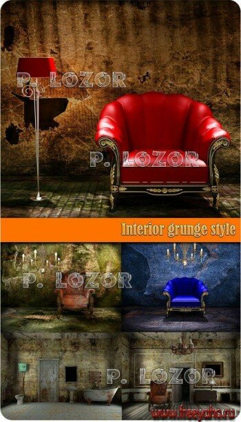      -   | Grunge interior and chair