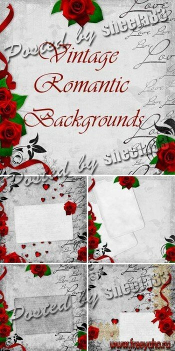      | Grunge Romantic Rose Backgrounds