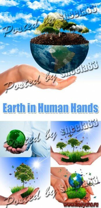      -    | Green earth and Human Hands